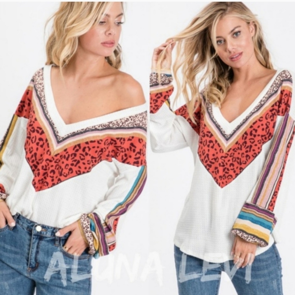 JUST ARRIVED!! color striped blouses